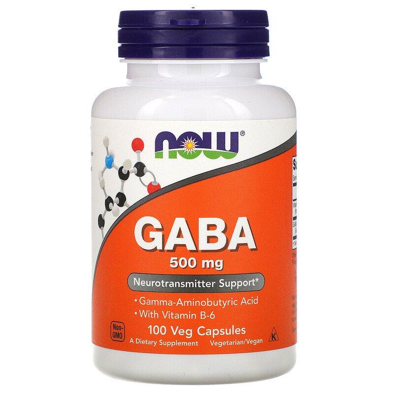 

Гамма-аминомасляная кислота (GABA), Now Foods, 500 мг, 100 капсул
