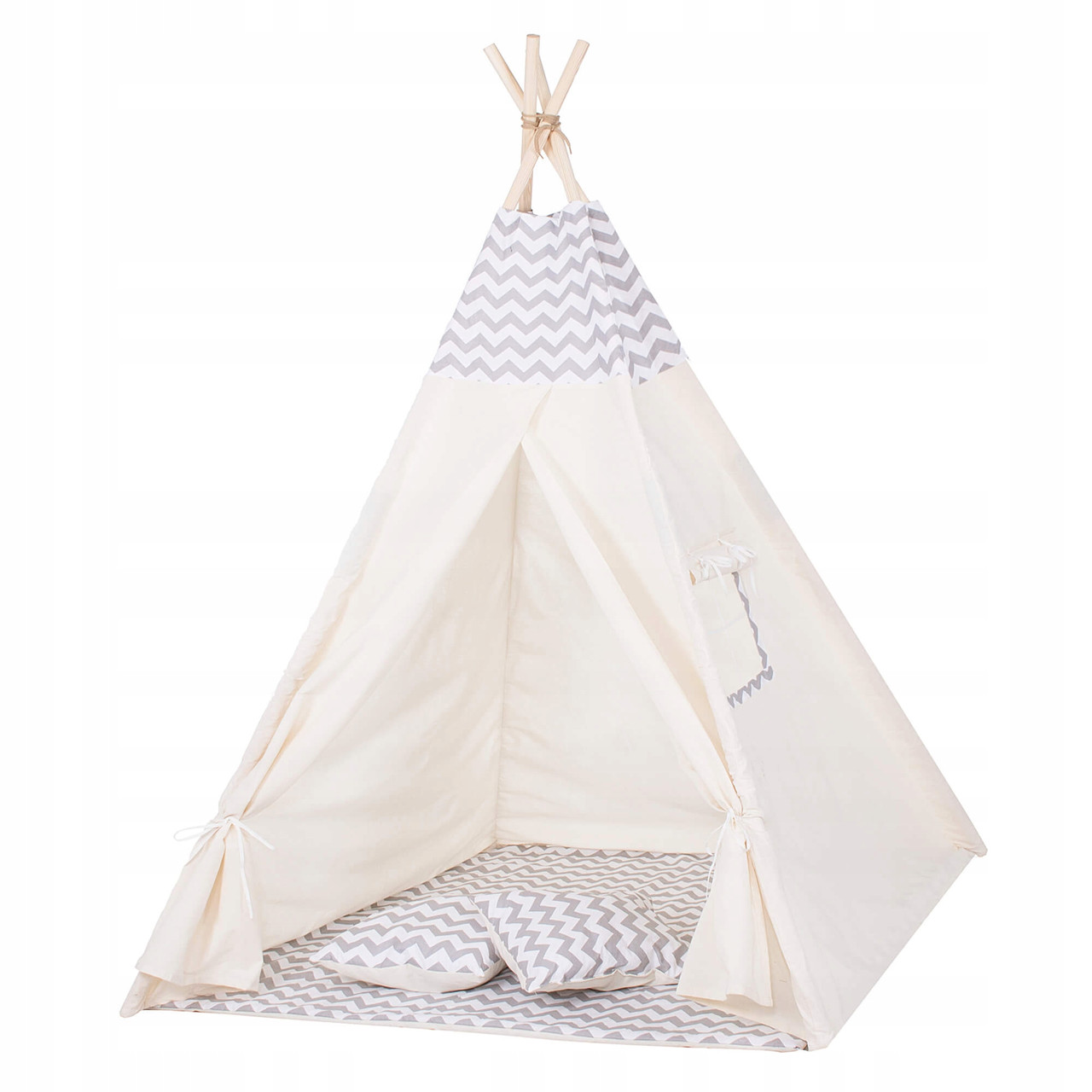 

Детская палатка (вигвам) Springos Tipi XXL TIP03 White/Grey