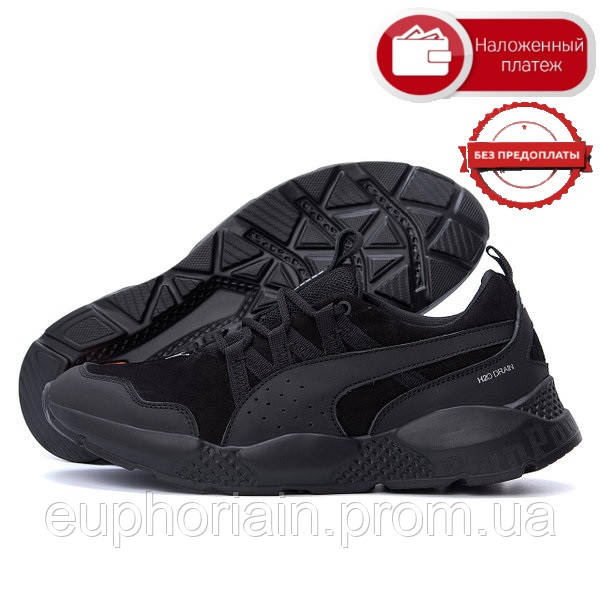 

Чоловічі шкіряні кросівки Puma Runner Black (репліка) 45, Черный