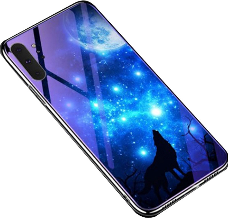 

TPU+Glass чехол Fantasy с глянцевыми торцами для Samsung Galaxy Note 10 Plus, Лунная ночь