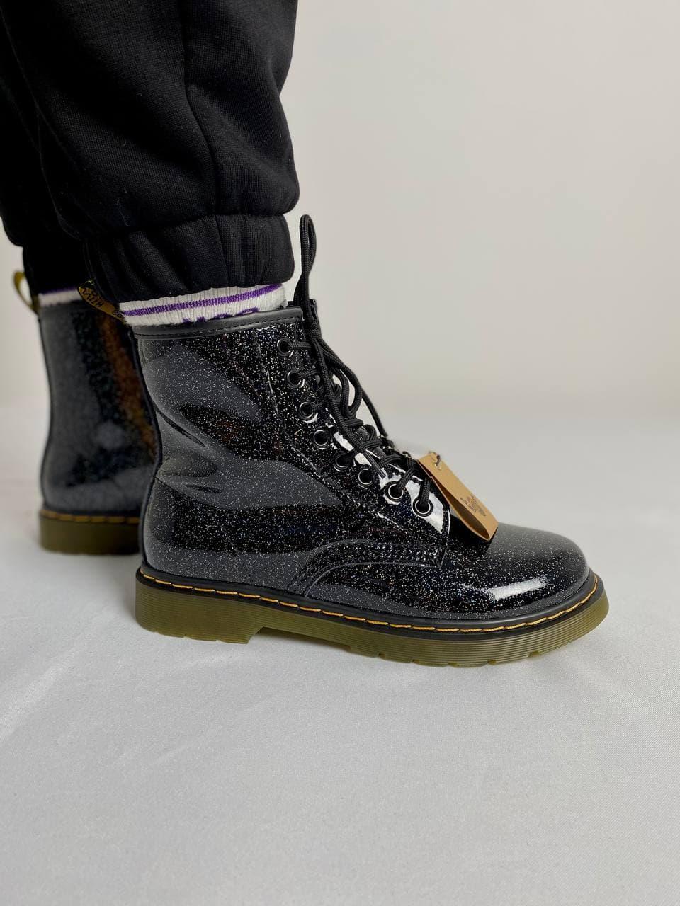 

Боты с блестками Др Мартинс 1460 демисезонные. Женские ботинки Dr. Martens 1460 Galaxy.