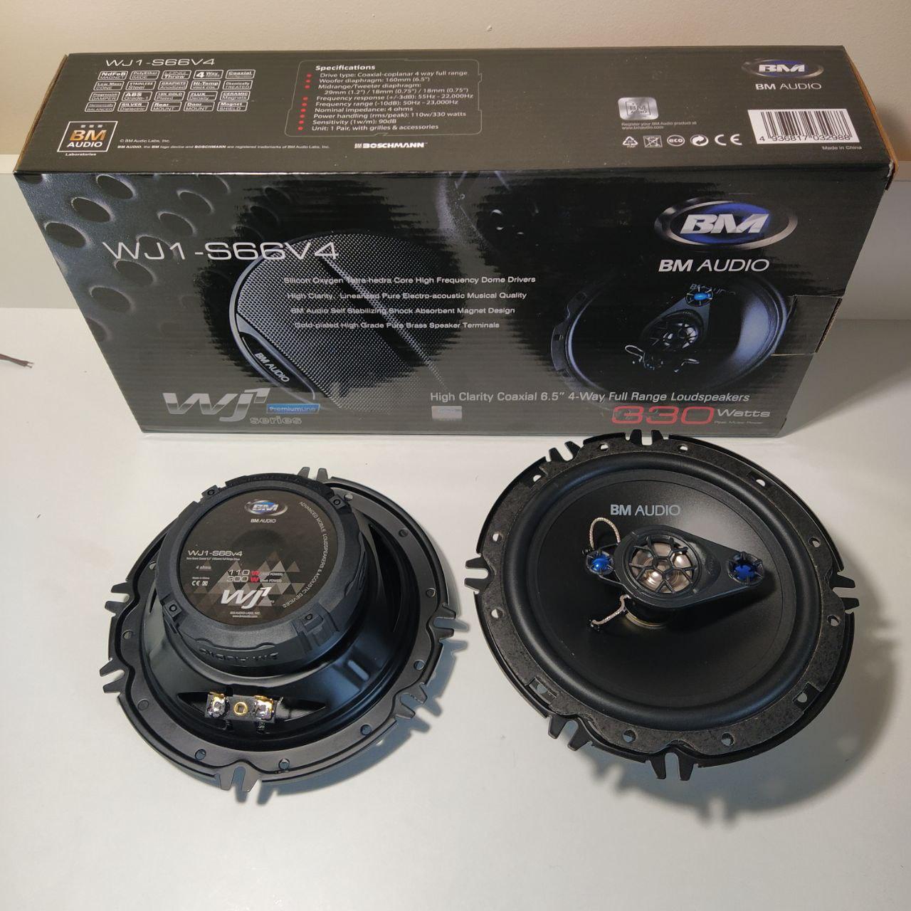 

Авто-акустика 4-х полосные 16 см 330 Вт BOSCHMANN BM AUDIO WJ1-S66V4