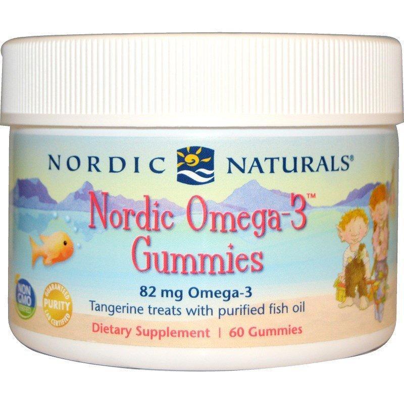 

Рыбий жир для детей (Nordic Omega-3 Gummies) 82 мг 60 жевательных таблеток со вкусом мандарина