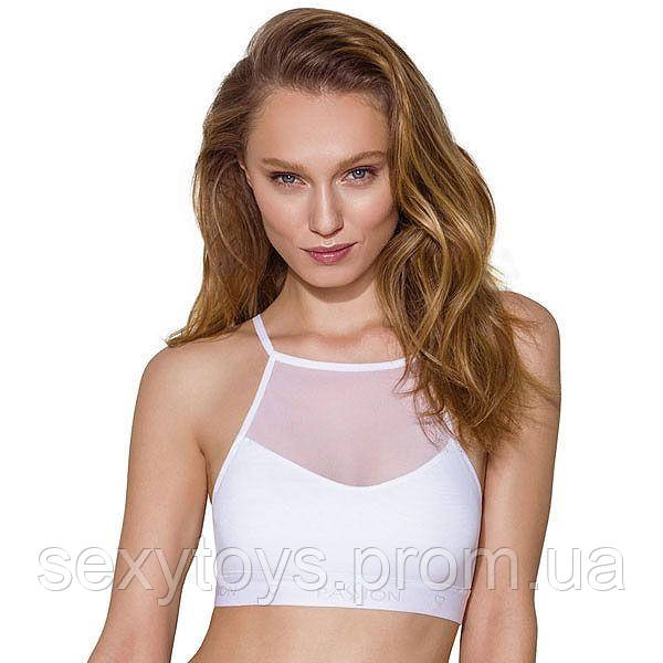 

Спортивный топ с прозрачной вставкой PS006 TOP white M - Passion