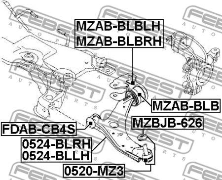 

Рычаг передний правый MAZDA 3 (BL) / MAZDA 3 седан (BL) 2008-2014 г.