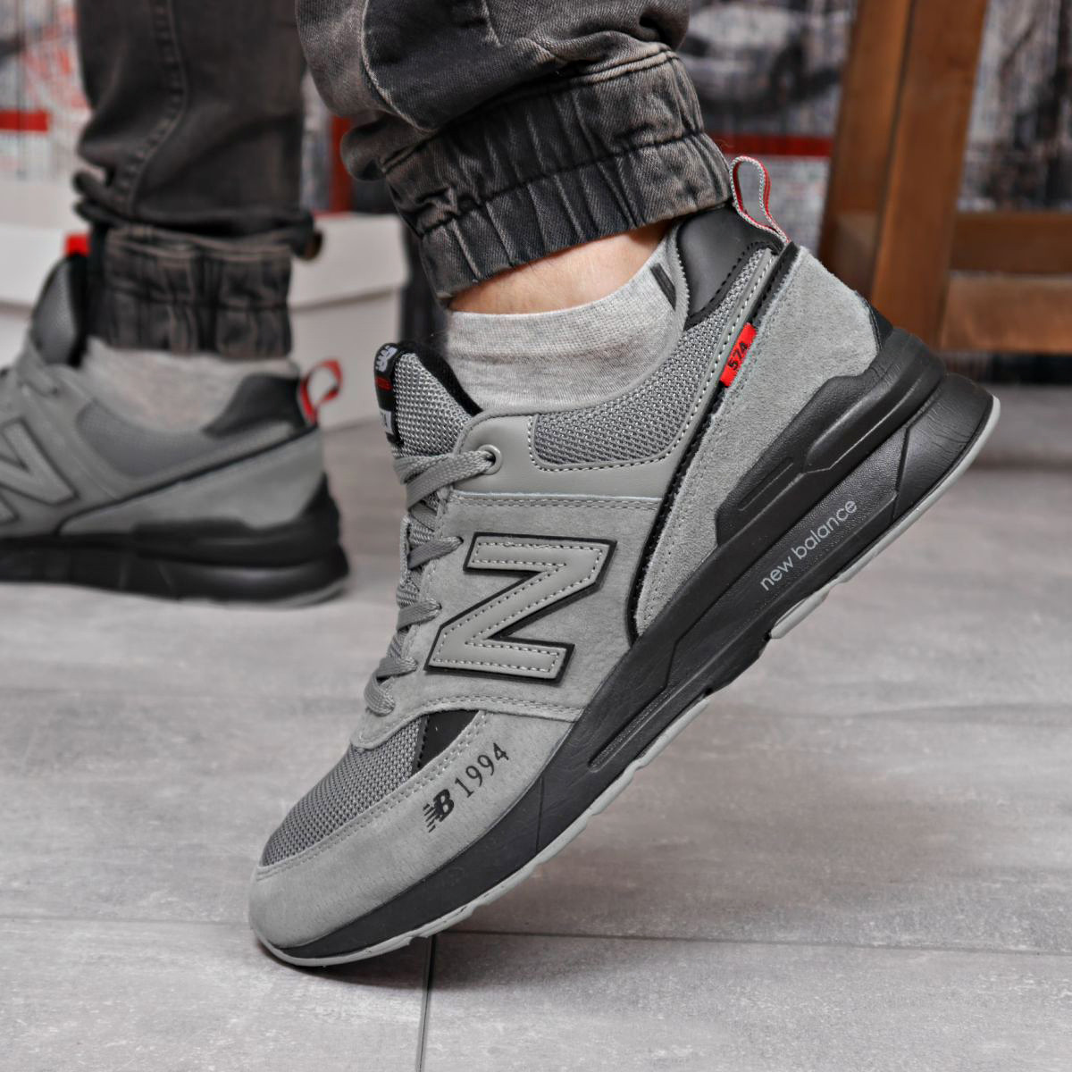 

Кроссовки мужские 18184, New Balance 574, темно-серые, [ 45 46 ] р. 45-28,7см. (T7-D