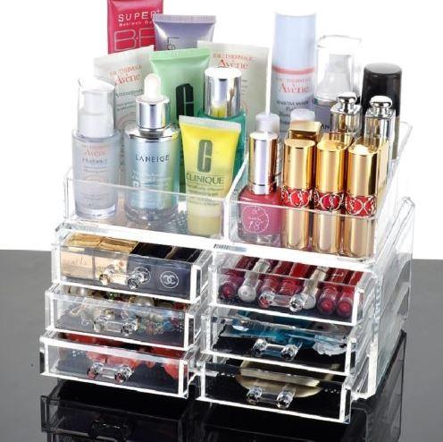 

Настольный акриловый органайзер для косметики Cosmetic Storage Box 6-drawer