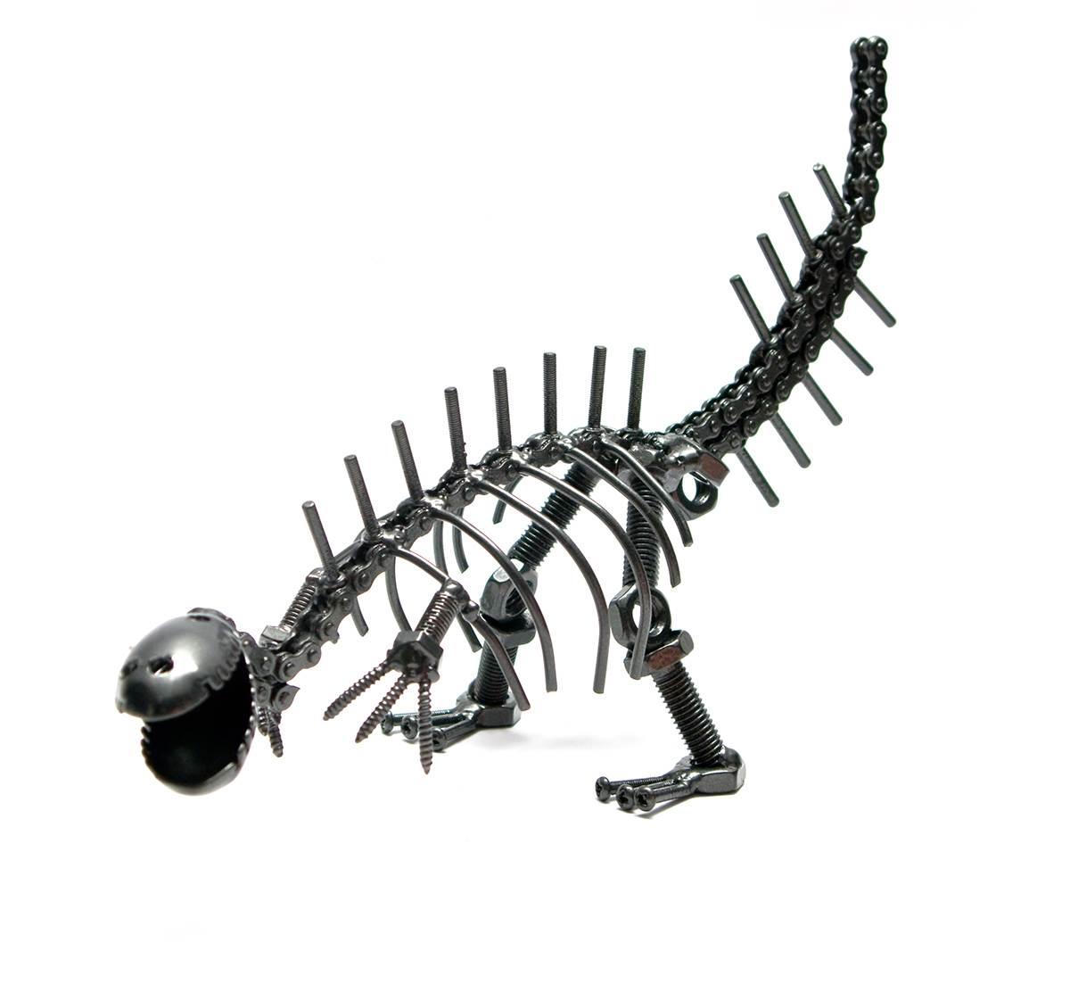 

Техно-арт "Динозавр" металл (26х16х8 см), Серый