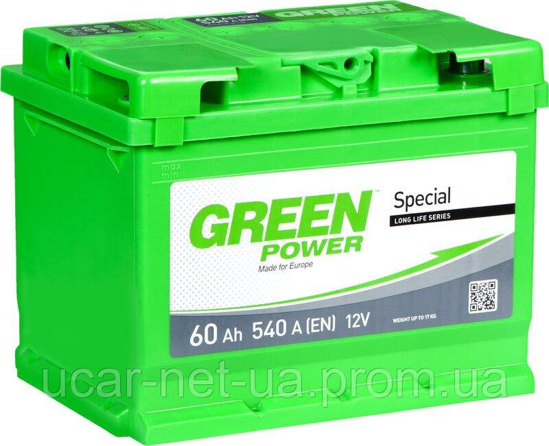 

Аккумулятор Green Power 60 Ah 540 A (+-, L)