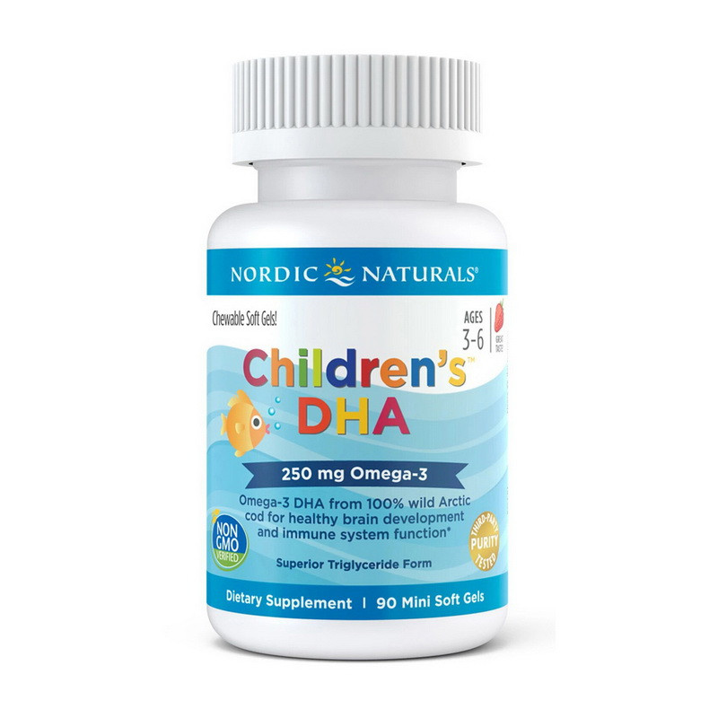 

Nordic Naturals Children`s DHA (90 мини капсул, srtawberry)