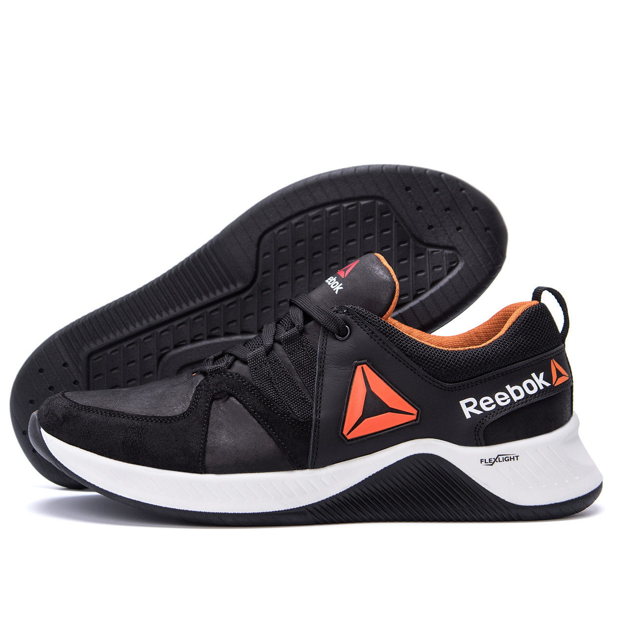 

Кроссовки мужские Reebok черные, Рибок, Натуральная кожа, прошиты, код PN-R3 ор 44, Черный