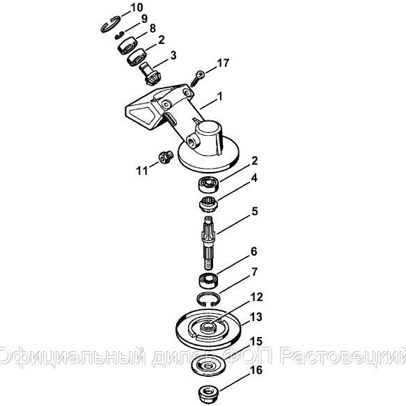 

Редуктор Stihl для мотокос FS 120, FS 130, FS 250 (4137-640-0100)