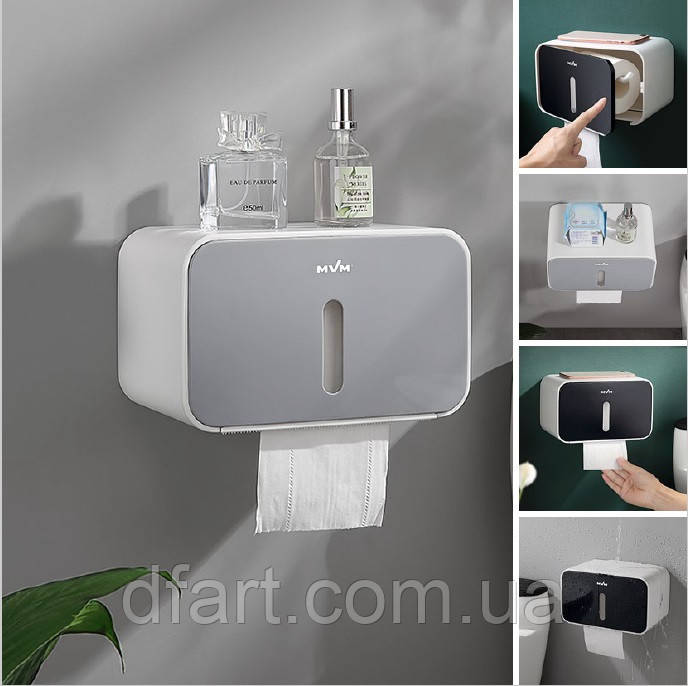 Тримач для туалетного паперу клейкий BP-15, клейкий/ABS пластик Сірий, Серый