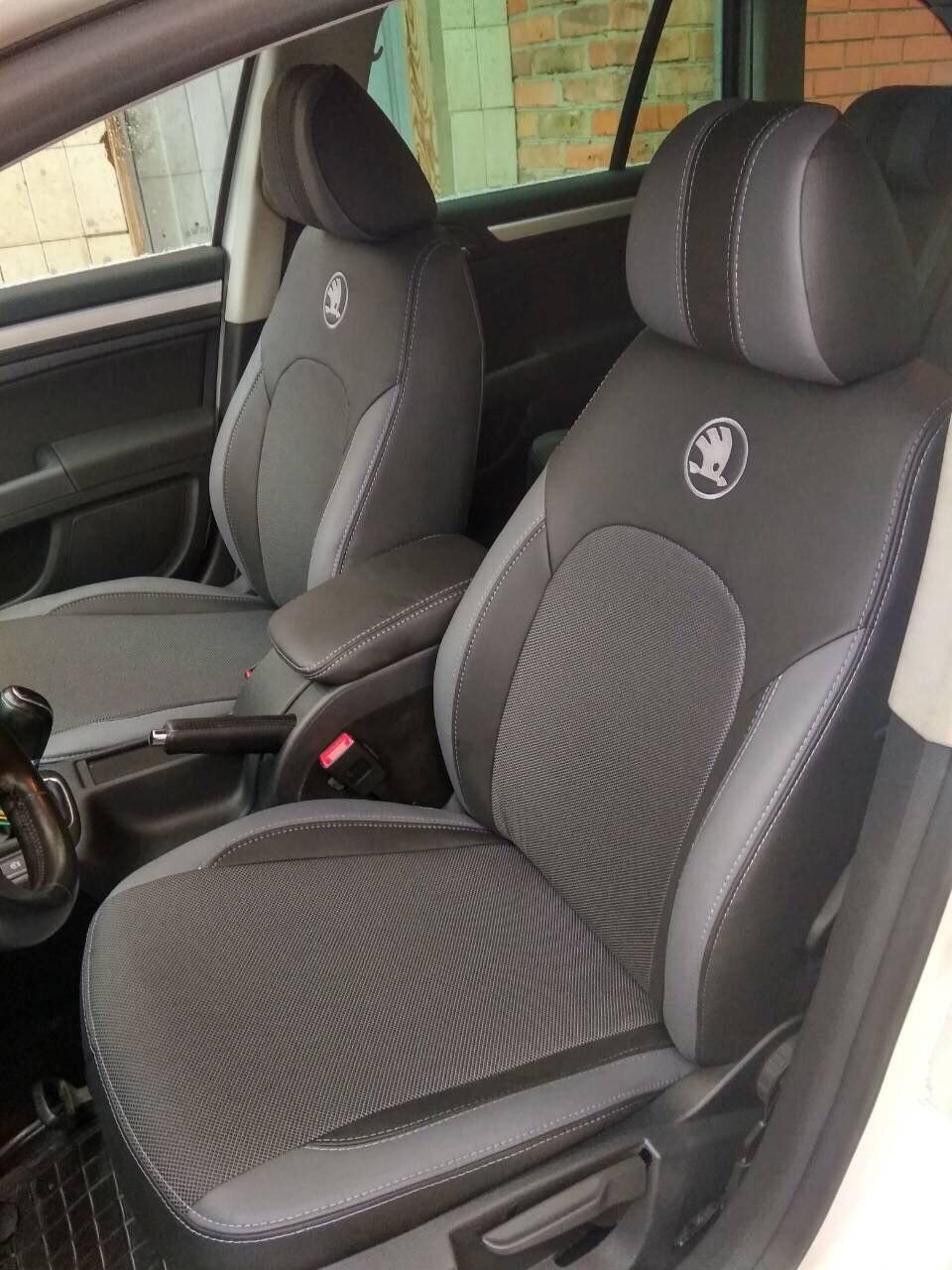 

Авто чехлы на сиденья Форд Фокус 2 (Ford Focus 2) (модельные, эко кожа+ткань, отдельный подголовник)