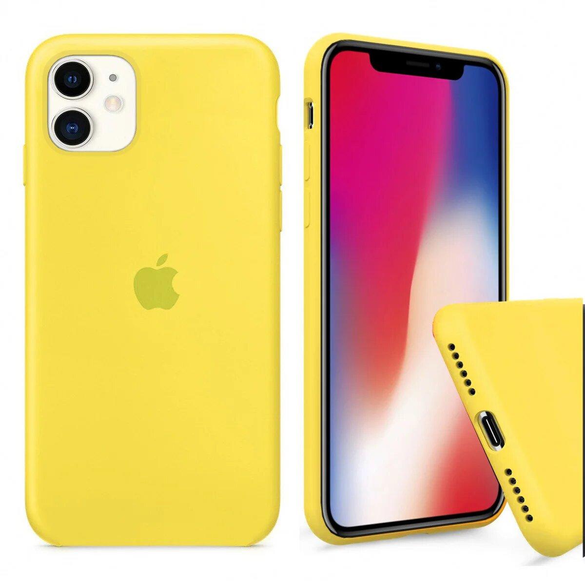 

Чехол Silicone FULL case для IPhone 11 Yellow желтый