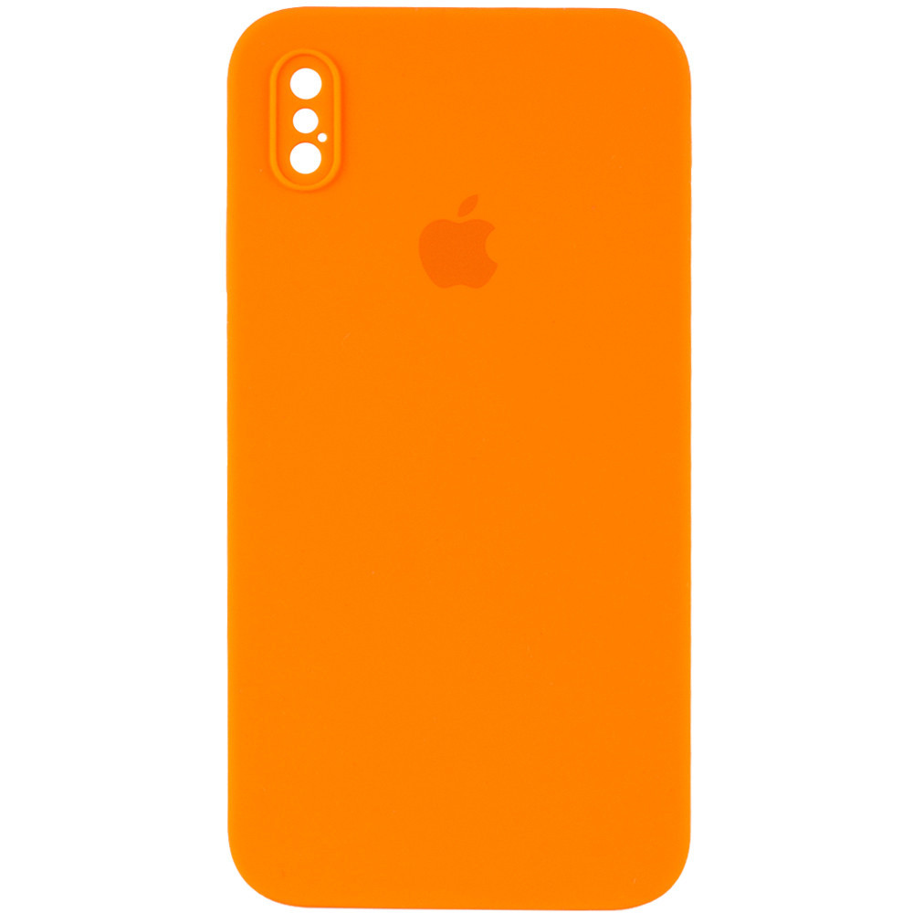 

Чехол Silicone Case Square Full Camera Protective (AA) для Apple iPhone XS Max (6.5"), Оранжевый / bright orange