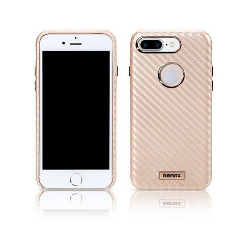 

Чехол-накладка Remax Carbon Series Case for iPhone 7/8 Gold, Золото