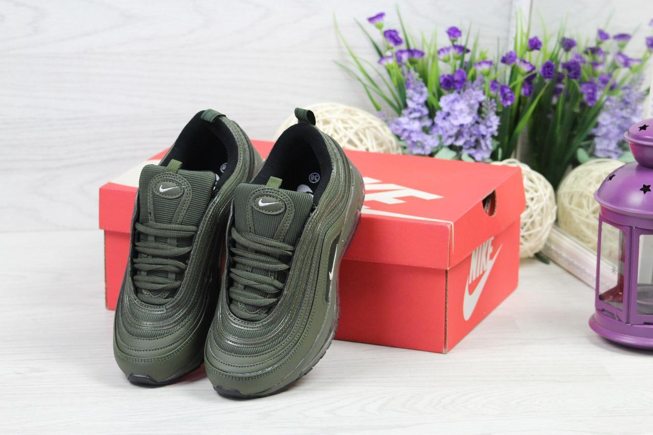 

Женские кроссовки в стиле Nike Найк Air Max 97, тёмнo-зеленые 37, Зеленый