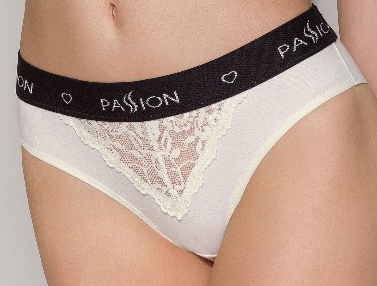 

Трусики с широкой резинкой и кружевом Passion PS001 PANTIES ecru, size S