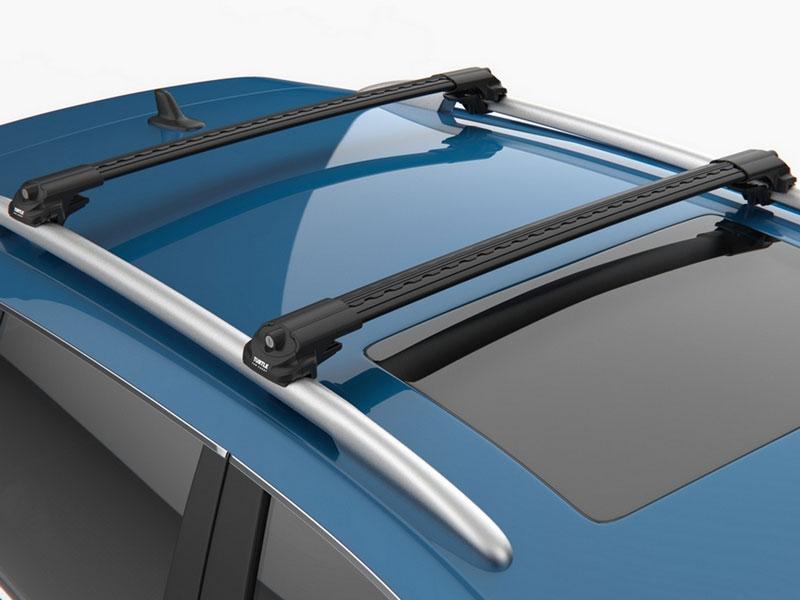 

Багажник на крышу Hyundai Tucson 2004-2015 на рейлинги черный Turtle