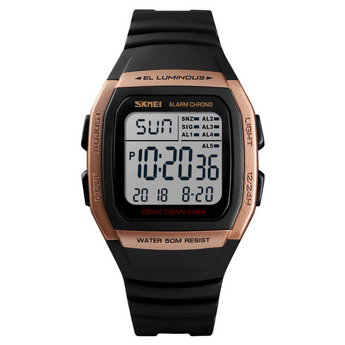 

Skmei 1278 Black-Rose Gold