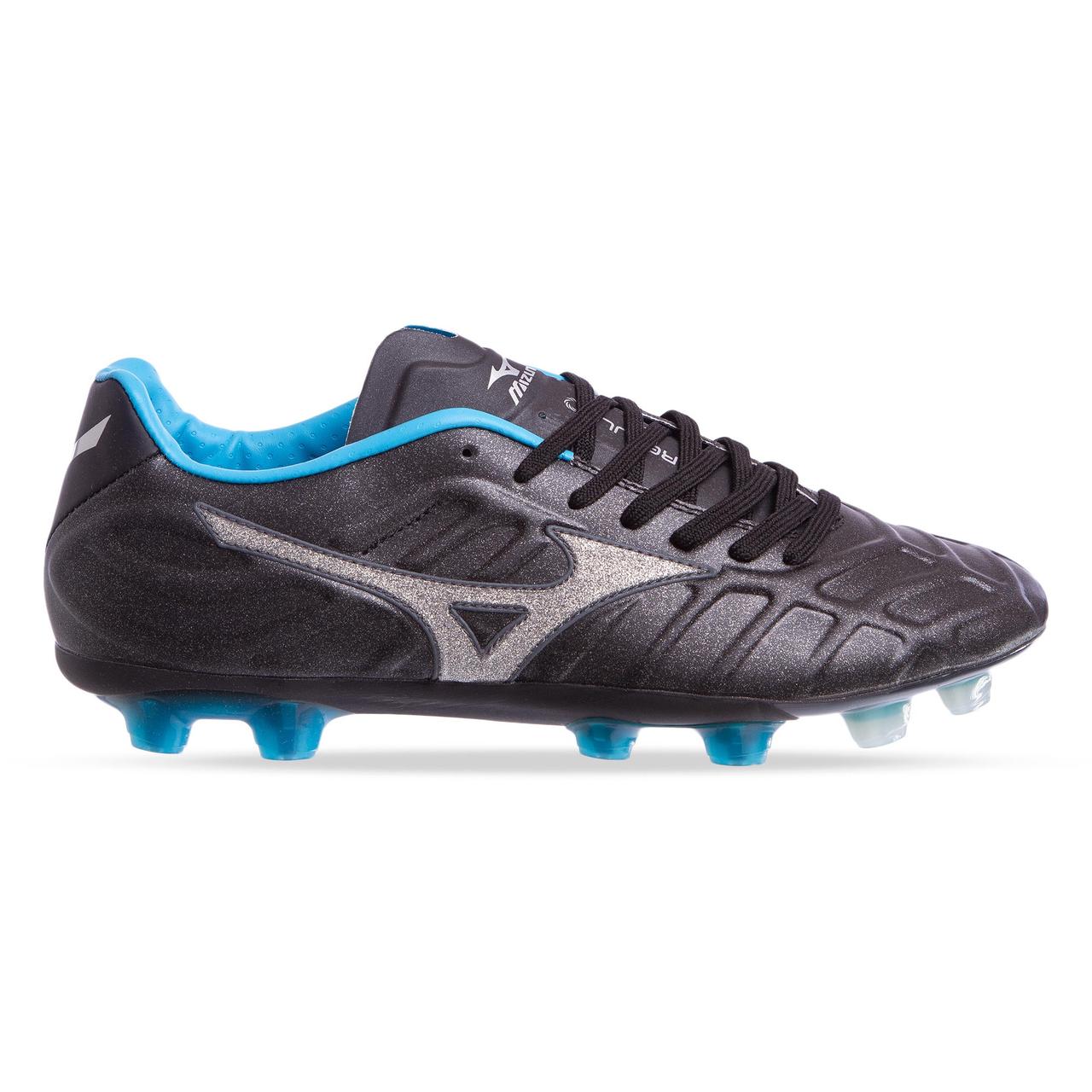 

Бутсы футбольная обувь MIZUNO OB-6939-BKB размер 41-45 черный-голубой 41