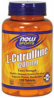 Амінокислота NOW Foods L-Citrulline 1200 мг (120 таб) Оригінал! (339426)