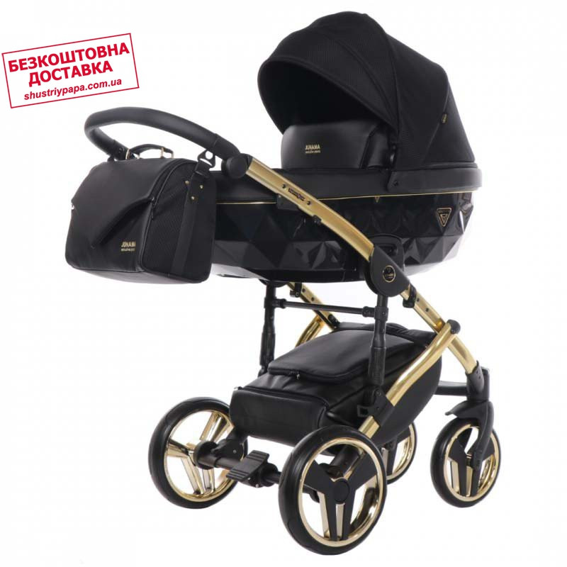 

Детская коляска 2 в 1 Junama Saphire Eco 03 Black-Gold