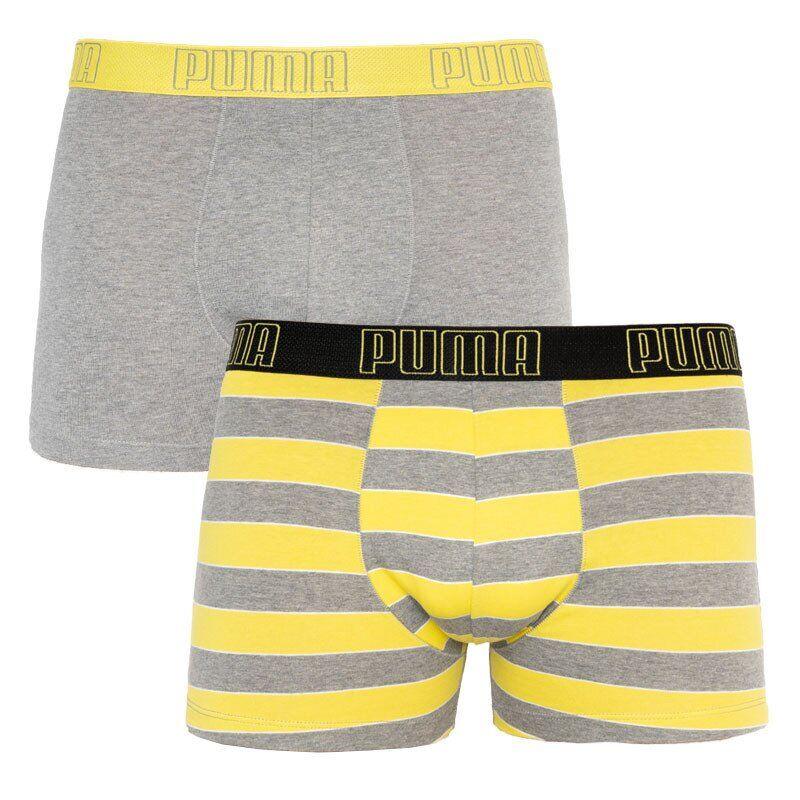 

Трусы-боксеры Puma Bold Stripe Boxer S 2 пары gray/white (501001001-020), Серо-желтый