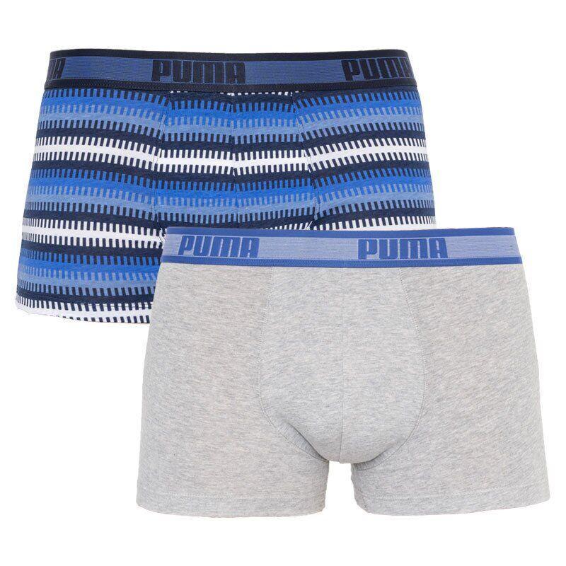 

Трусы-боксеры Puma Worldhood Stripe Trunk L 2 пары gray/blue (501004001-010), Серо-синий