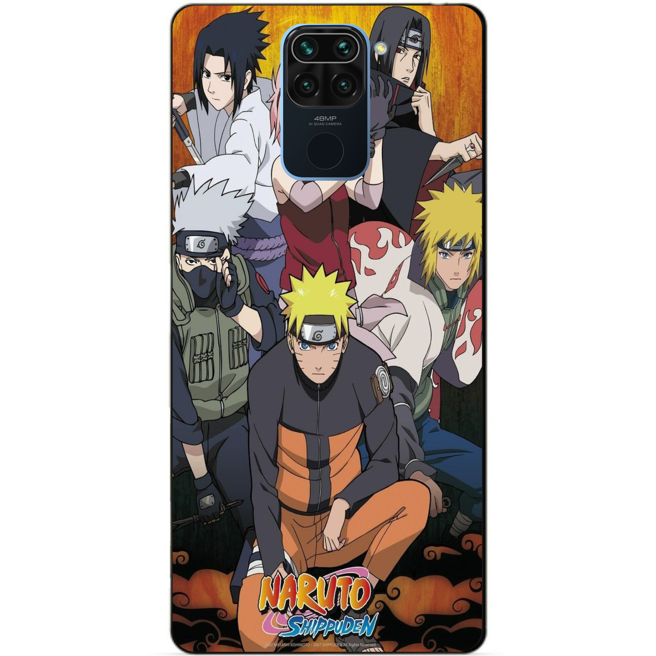 

Силиконовый бампер чехол для Xiaomi Redmi Note 9 с рисунком Naruto Аниме, Разные цвета