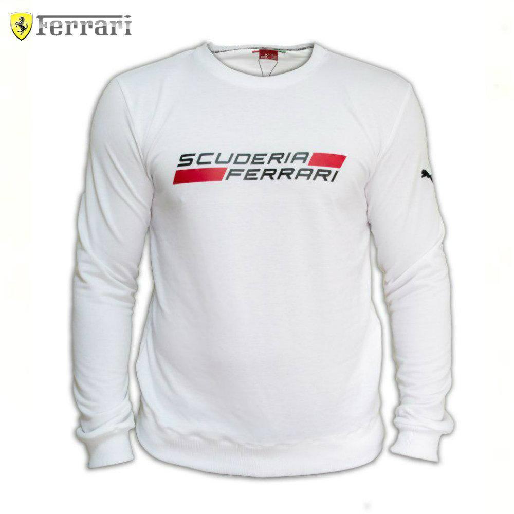 

Мужской Cвитшот. Реплика Puma Scuderia Ferrari. Мужская одежда, Белый