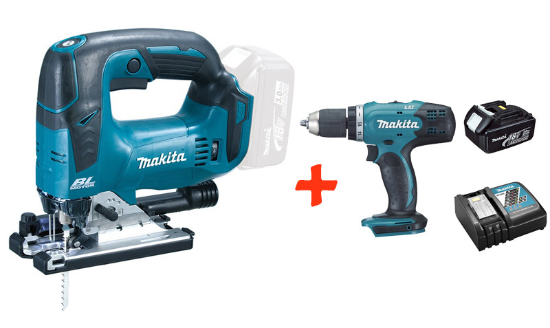 

Аккумуляторный лобзик Makita DJV182Z+аккумуляторная дрель-шуруповерт Makita DDF453RFX7 (DJV182RFX7)