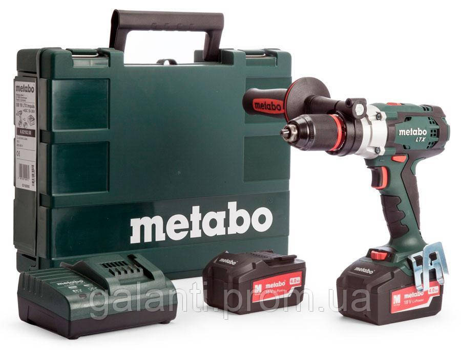 

Аккумуляторный ударный шуруповерт Metabo SB 18 LTX Impuls + 2 акб 18 V 4 Ah + з у + кейс 60219250, КОД: