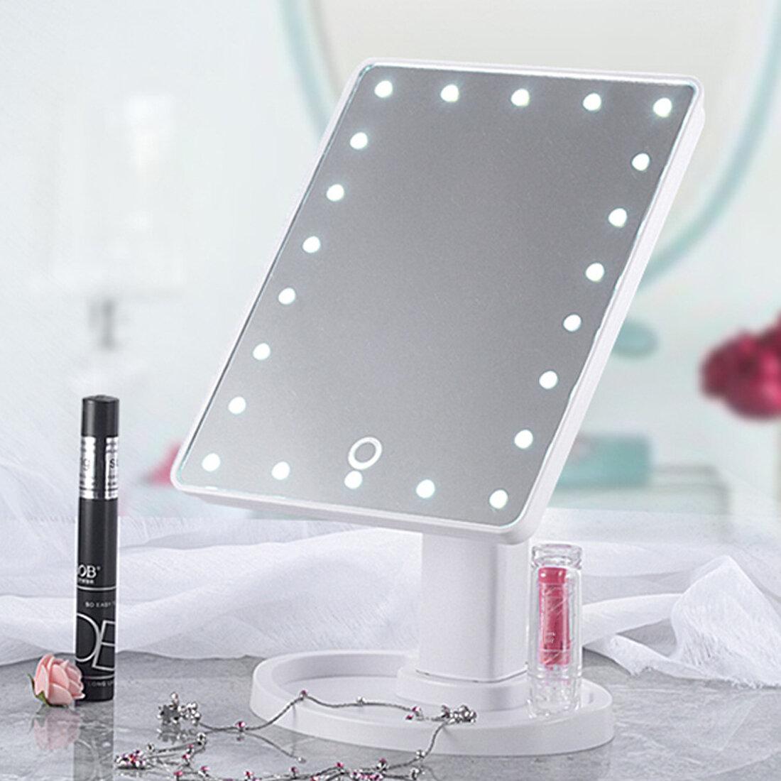 

Зеркало для макияжа NBZ Large LED Mirror настольное с подсветкой 22 LED White, Белый