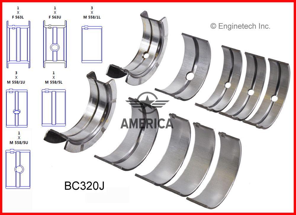 

Вкладыши коренные +0,75MM ENGINETECH BC320J030 Jeep Gr Cherokee