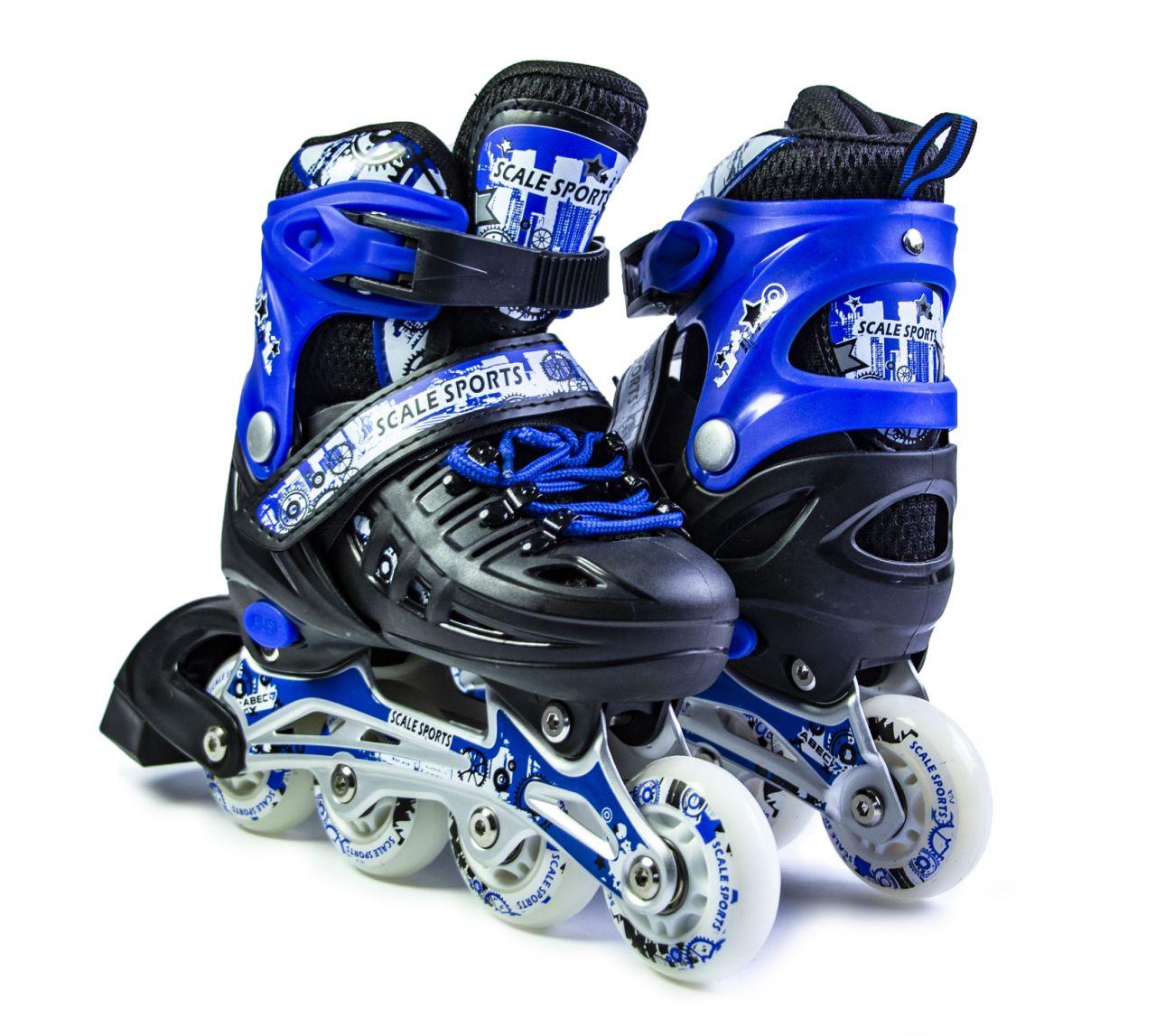 

̊ Раздвижные детские роликовые коньки ролики Scale Sports Blue LF 905, размер 29-33