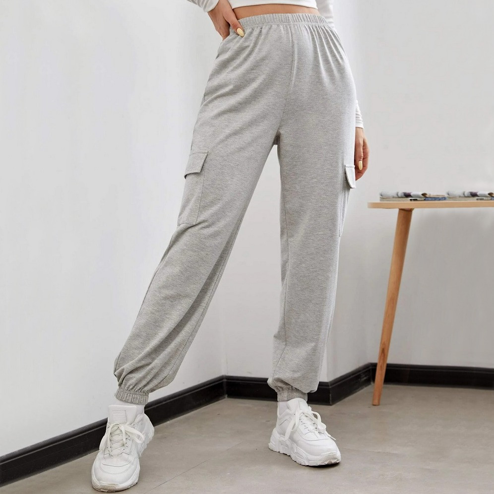 

Брюки-джоггеры женские из трикотажной ткани Gray comfort Berni Fashion (S), Серый