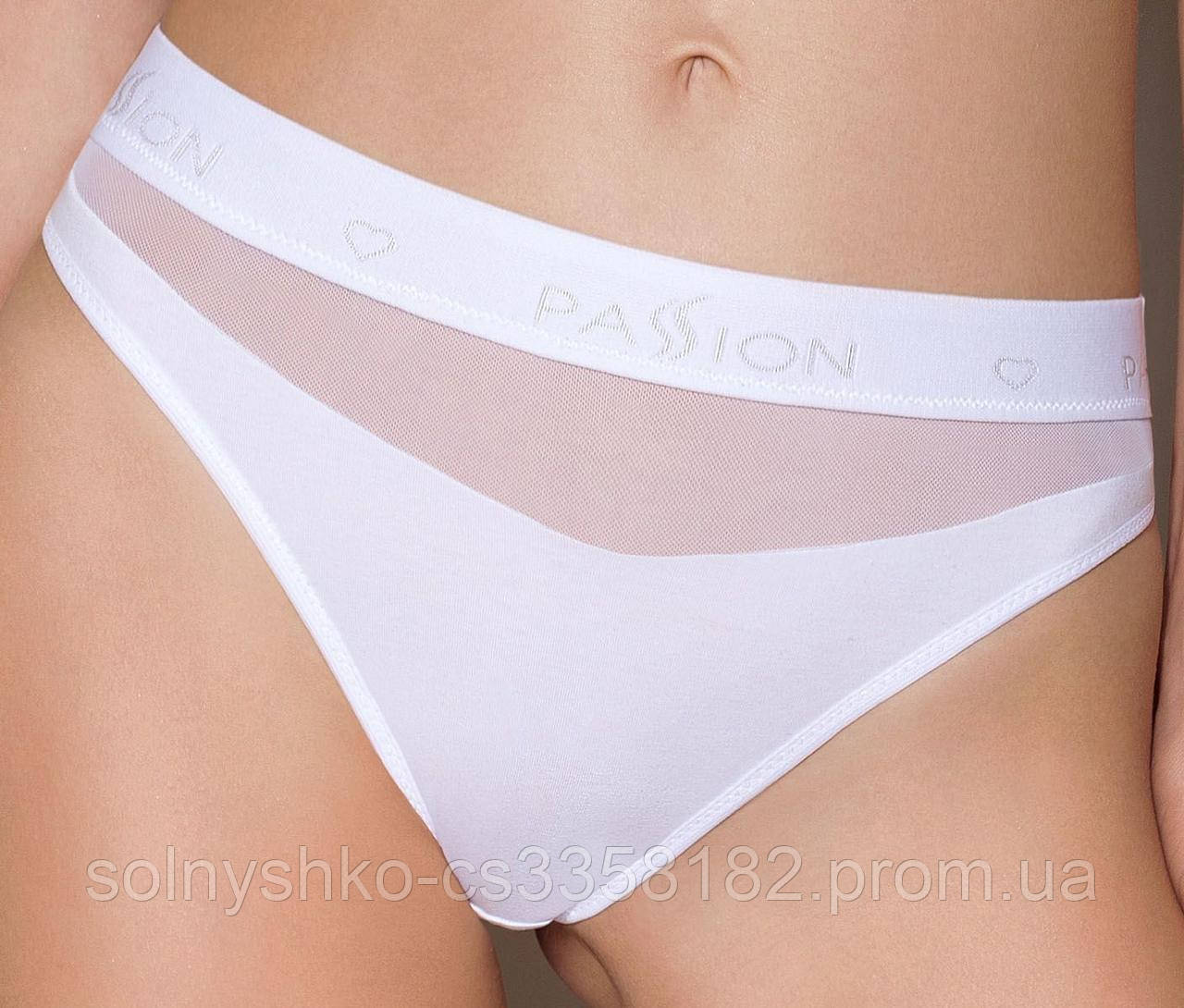 

Трусики с прозрачной вставкой Passion PS006 PANTIES white, size S