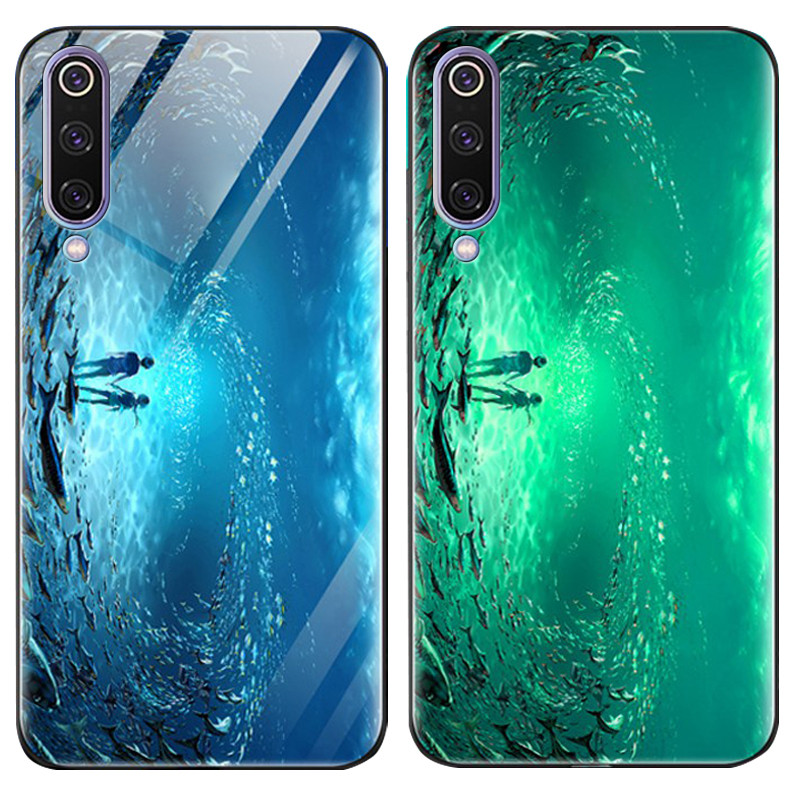 

TPU+Glass чехол светящийся в темноте для Xiaomi Mi 9 Pro