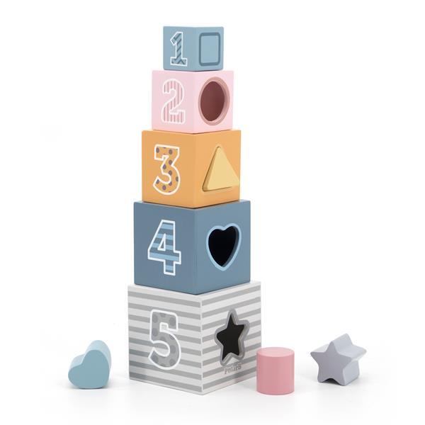 

Кубики Viga Toys PolarB Сортируем и складываем (44016), Разноцветный