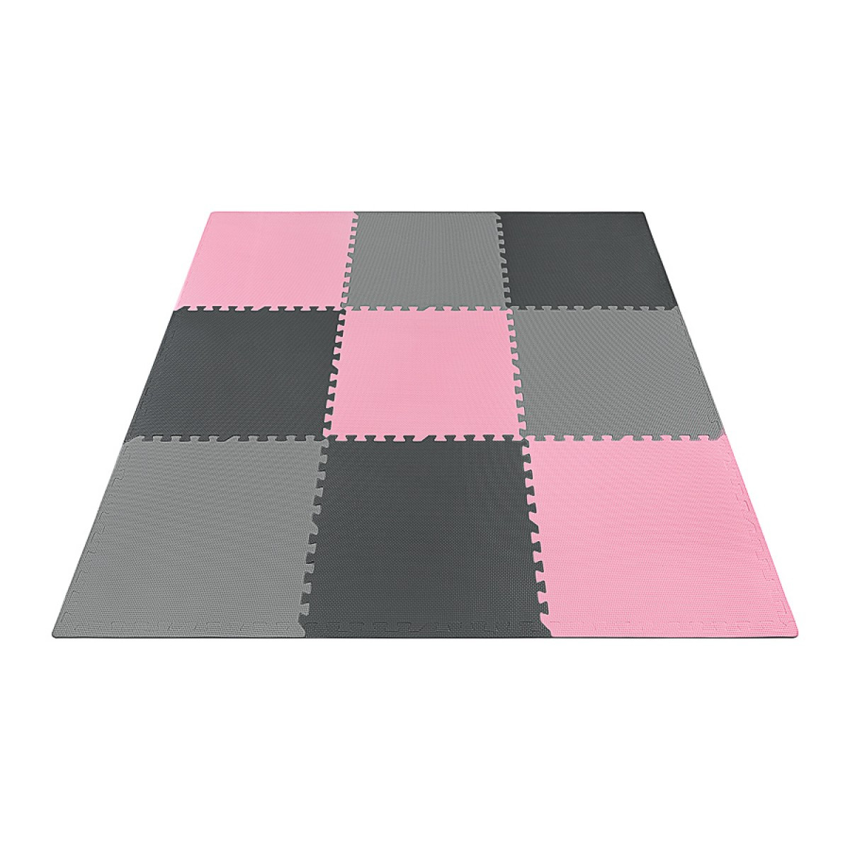 

Мат-пазл (ласточкин хвост) 4FIZJO Mat Puzzle EVA 180 x 180 x 1 cм 4FJ0157 Black/Grey/Pink