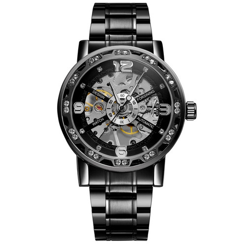 

Часы Мужские Forsining S1201 Black-Silver