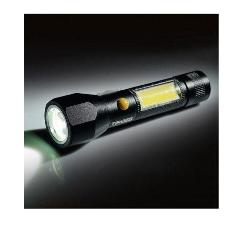 

Фонарь ручной Tiross TS-1886 CREE LED T6 XML 10W 450lm + 3W COB 250lm