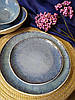 Набор 6 обеденных керамических тарелок голубовато-фиолетовых Василек 27.5 см, фото 3