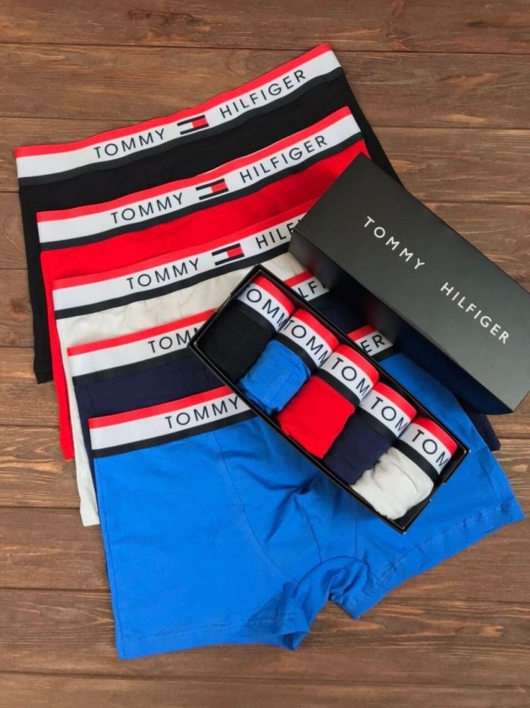 

Набор мужских трусов Tommy Hilfiger New Чёрный, Темно-синий, Белый, Голубой, Красный