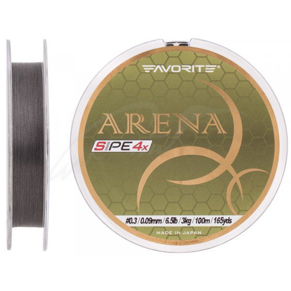 

ШНУР FAVORITE ARENA PE 4X 100M (SILVER GRAY) #0.3/0.09MM 6.5LB/3KG