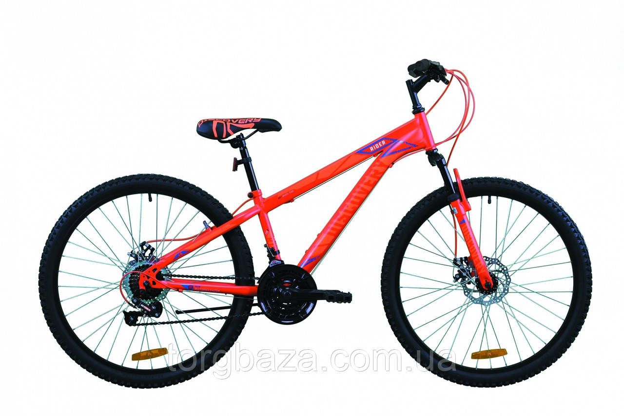 

Велосипед 26" Discovery RIDER DD 2020 (красно-оранжевый с синим (м))