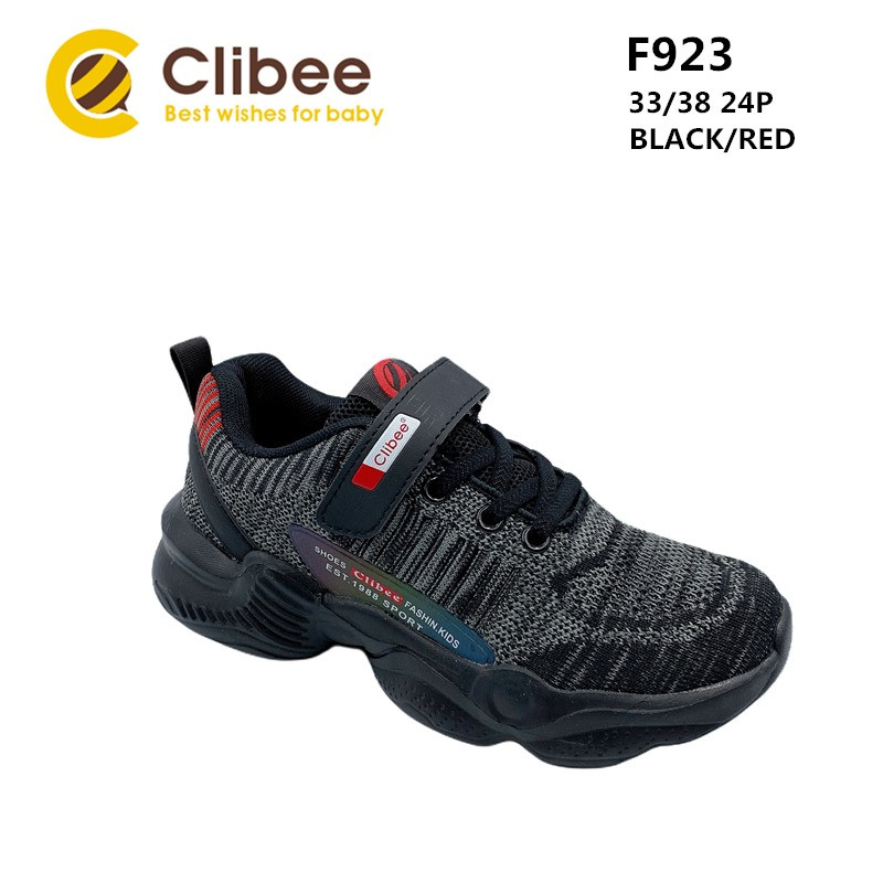 

Детские кроссовки оптом Clibee F923 black-red (р.33-38