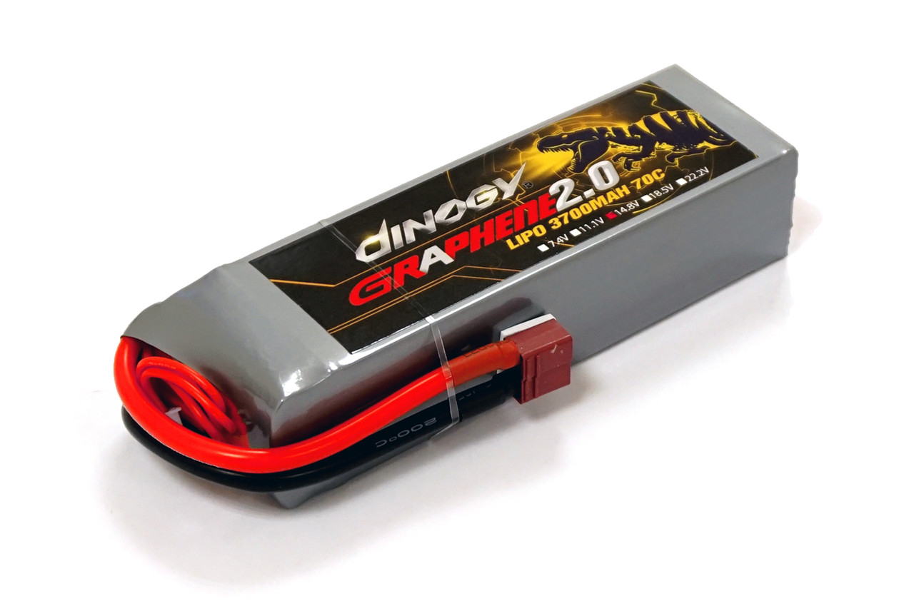 

Аккумулятор Dinogy G2.0 Li-Pol 3700mAh 14.8V 4S 70C T-Plug 150x45x30мм